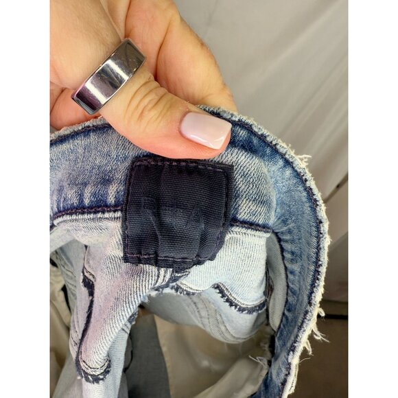 RtA Denim Distressed Cutoff Shorts with Zipper Detail NWT - Size 26 - Picture 3 of 10